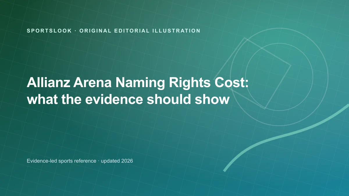 Allianz Arena naming-rights contract illustrated with an evidence and estimate split