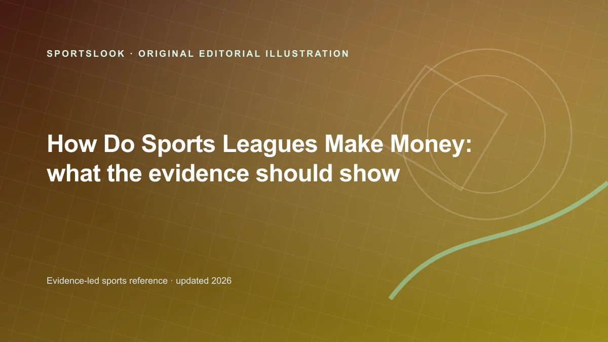 Original editorial illustration for How Do Sports Leagues Make Money? The main revenue streams