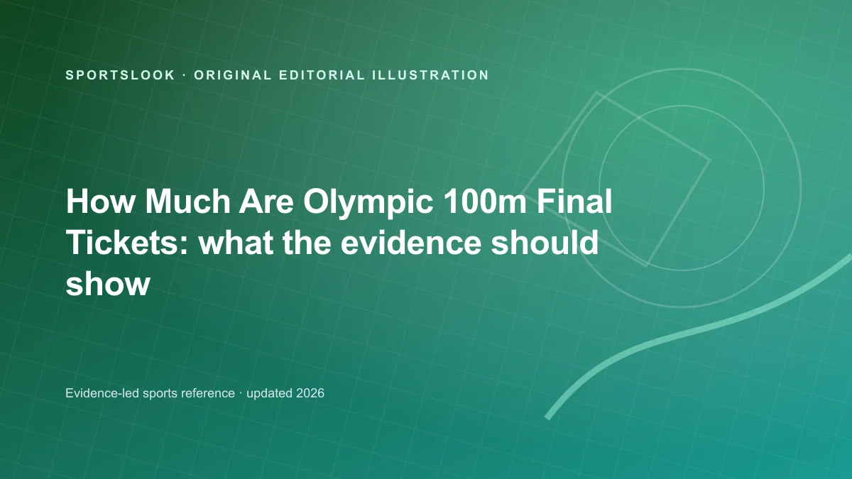 Original editorial illustration for How Much Are Olympic 100m Final Tickets? What the price actually covers