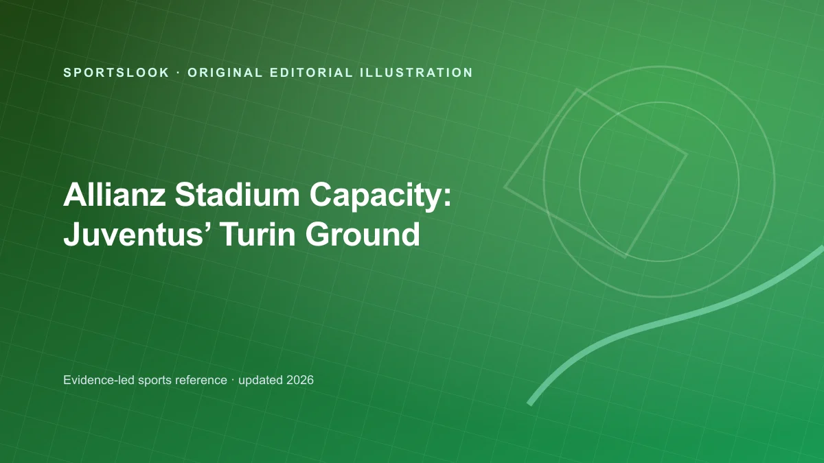 Editorial illustration of Allianz Stadium with a capacity marker
