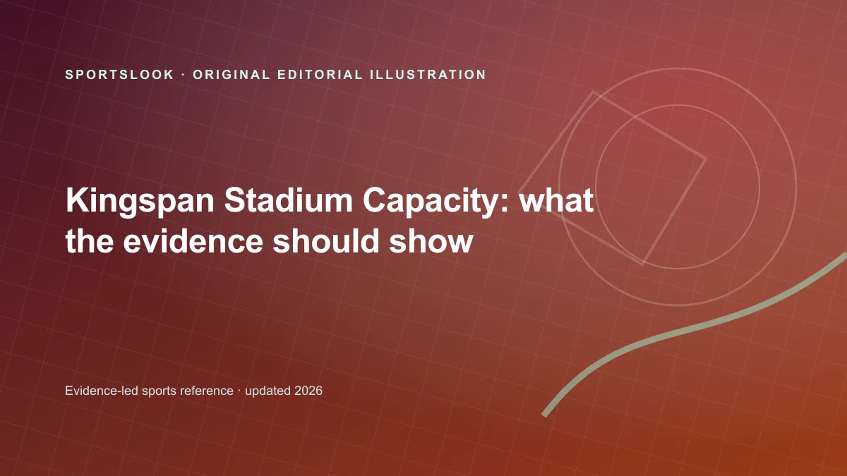 Editorial illustration of Kingspan Stadium with a capacity marker