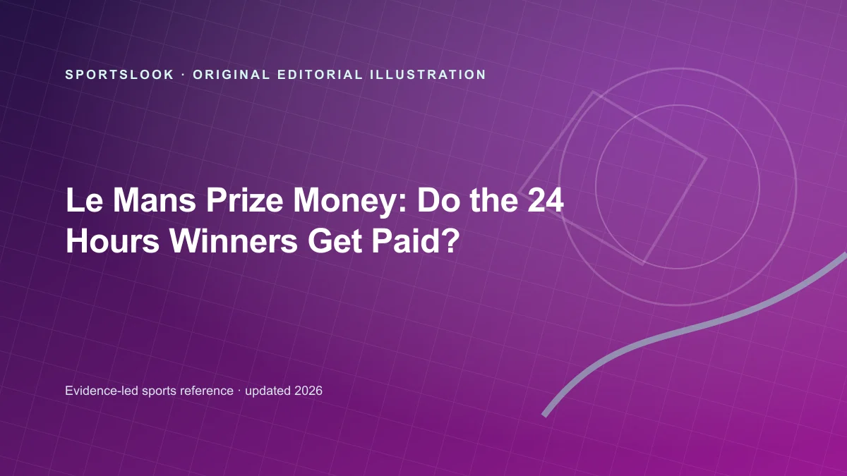 Endurance racing trophy and Le Mans prize-money explainer card