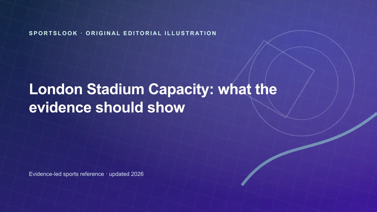 Original SportsLook editorial illustration for London Stadium capacity: current figure, history and event limits
