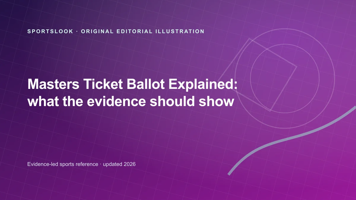 Original SportsLook editorial illustration for Masters Ticket Ballot Explained: How the Official Application Works