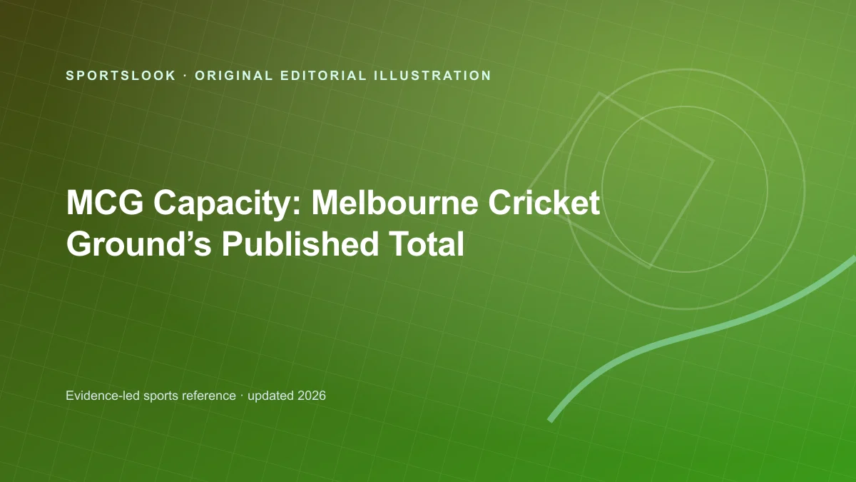 Editorial illustration of Melbourne Cricket Ground with a capacity marker