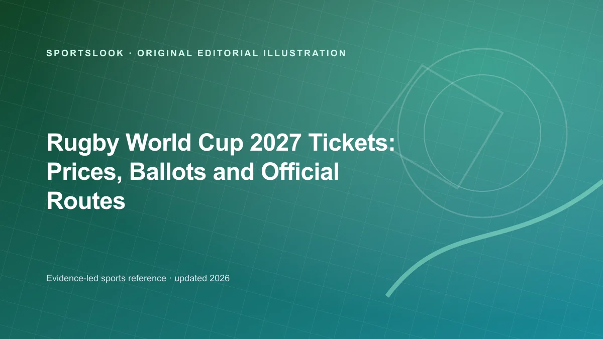 Rugby match ticket and stadium seating plan