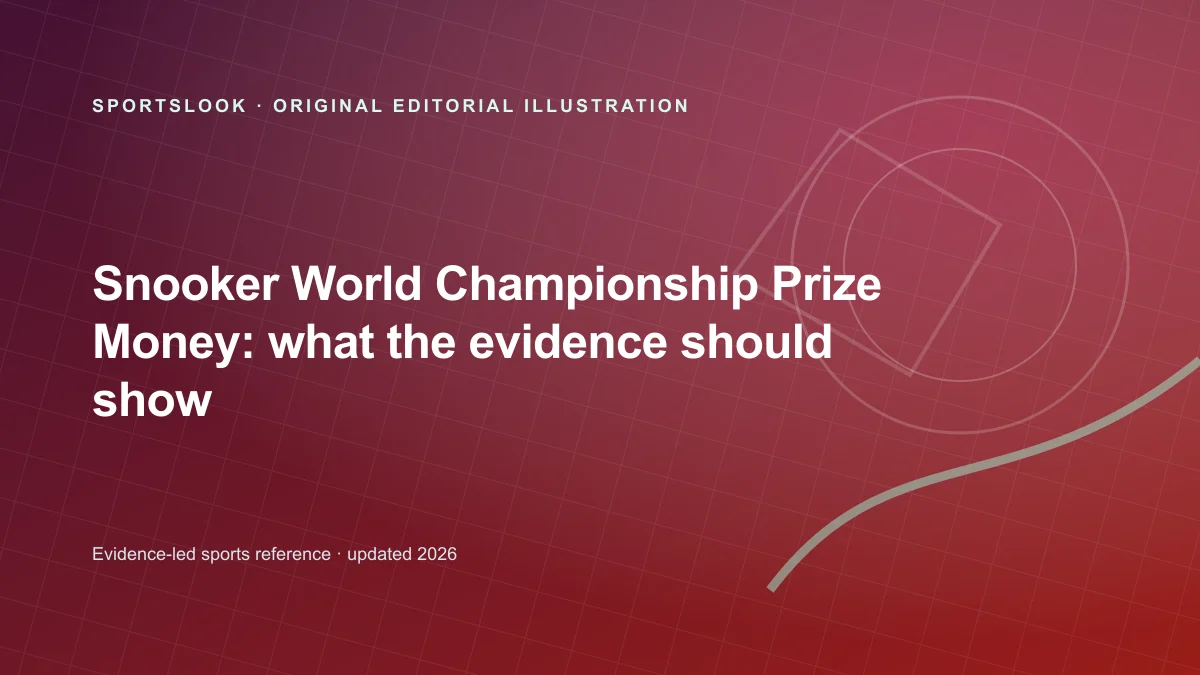 Original editorial illustration for Snooker World Championship Prize Money: purse and payout structure