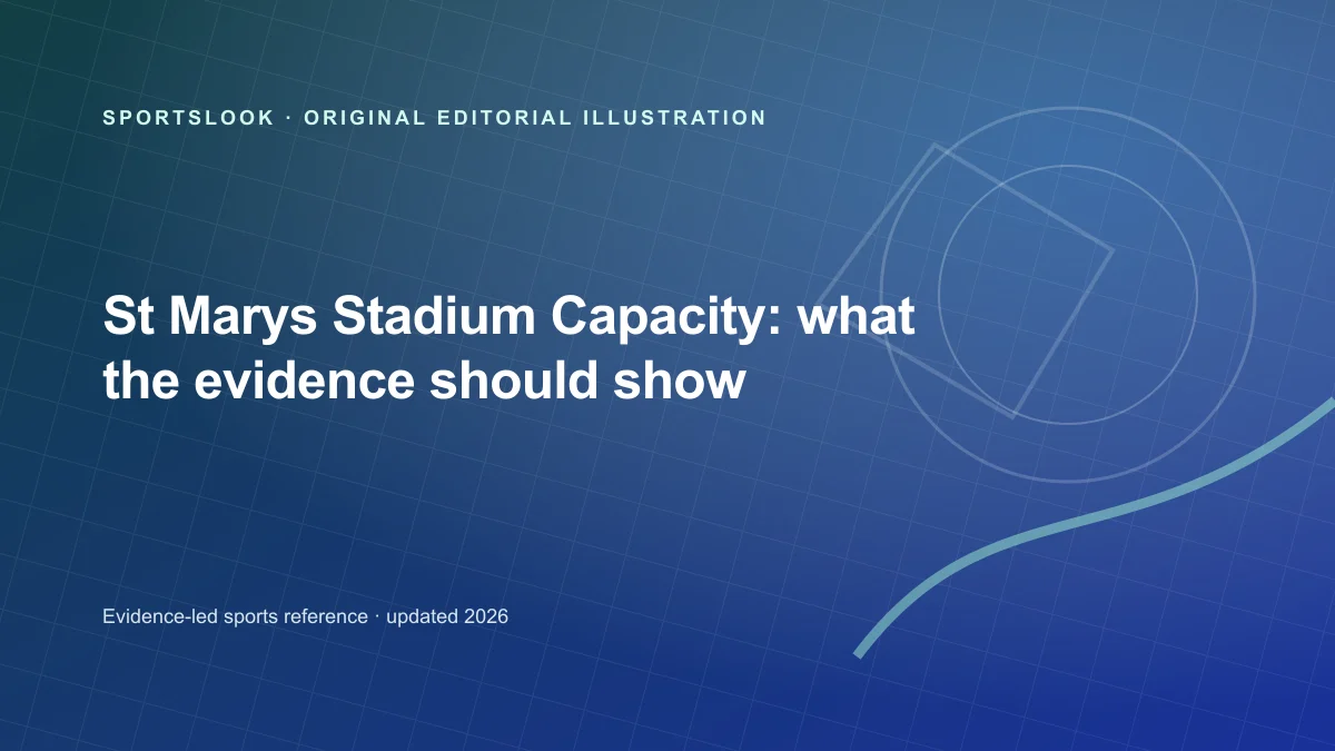 Original SportsLook editorial illustration for St Mary's Stadium capacity: current figure, history and event limits