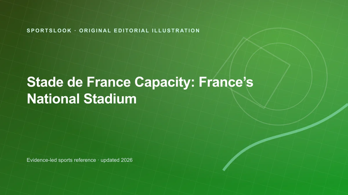 Editorial illustration of Stade de France with a capacity marker