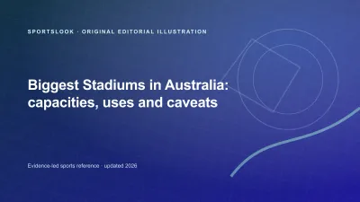 Original editorial illustration for Biggest Stadiums in Australia: capacities, uses and caveats
