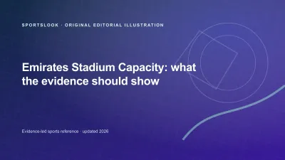 Original SportsLook editorial illustration for Emirates Stadium capacity: current figure, history and event limits
