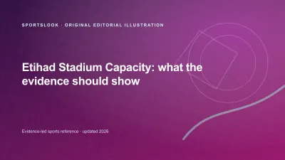 Original SportsLook editorial illustration for Etihad Stadium capacity: current figure, history and event limits