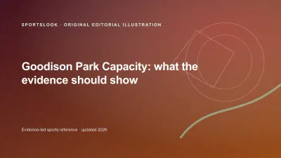 Original SportsLook editorial illustration for Goodison Park capacity: current figure, history and event limits