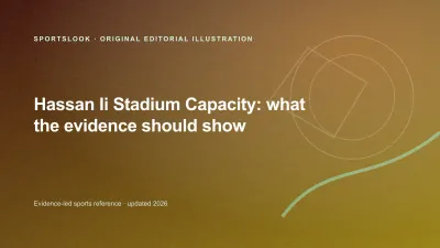 Editorial illustration of Grand Stade Hassan II with a capacity marker