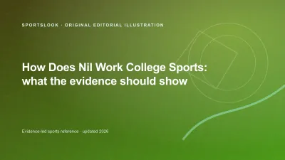 Original editorial illustration for How Does NIL Work in College Sports? A practical guide