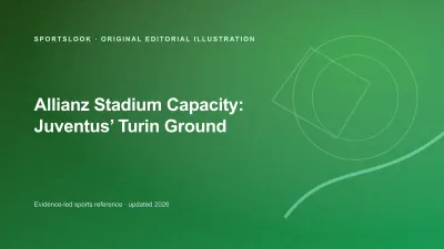 Editorial illustration of Allianz Stadium with a capacity marker