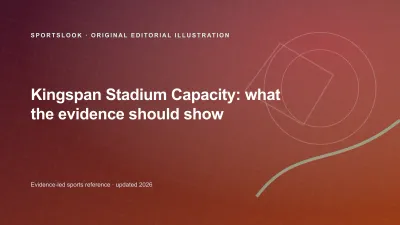 Editorial illustration of Kingspan Stadium with a capacity marker