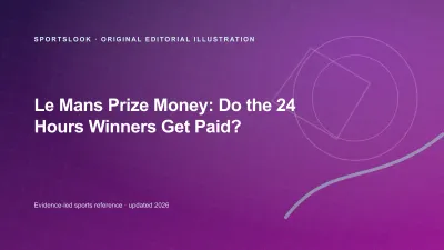 Endurance racing trophy and Le Mans prize-money explainer card