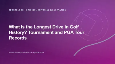 Golf driver, fairway and longest-drive record card
