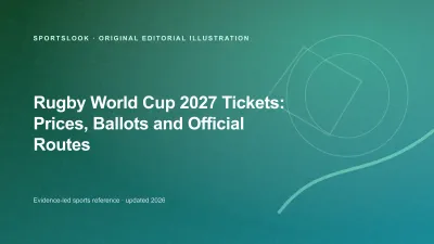 Rugby match ticket and stadium seating plan