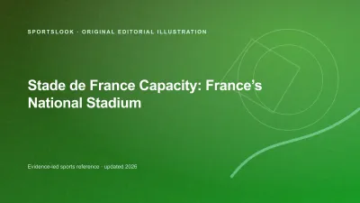 Editorial illustration of Stade de France with a capacity marker