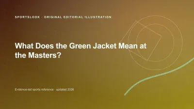 Green jacket draped beside a Masters-style golf scorecard