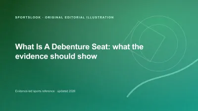 Original SportsLook editorial illustration for What Is a Debenture Seat at a Sports Venue?