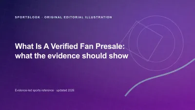 Original SportsLook editorial illustration for What Is a Verified Fan Presale?