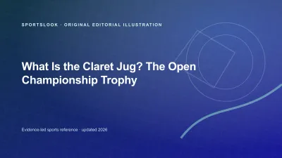 Silver golf trophy beside a links-course scorecard