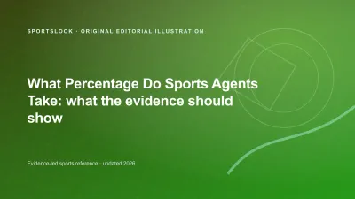 Original editorial illustration for What Percentage Do Sports Agents Take? A contract-first guide