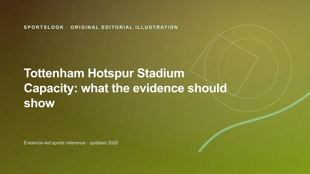 Original SportsLook editorial illustration for Tottenham Hotspur Stadium capacity: current figure, history and event limits