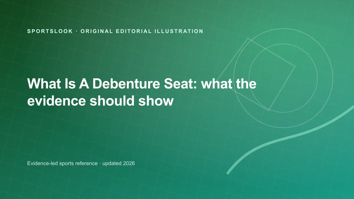 Original SportsLook editorial illustration for What Is a Debenture Seat at a Sports Venue?