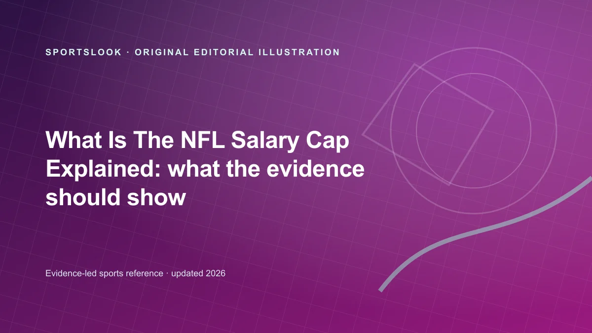 Original SportsLook editorial illustration for What Is the NFL Salary Cap?