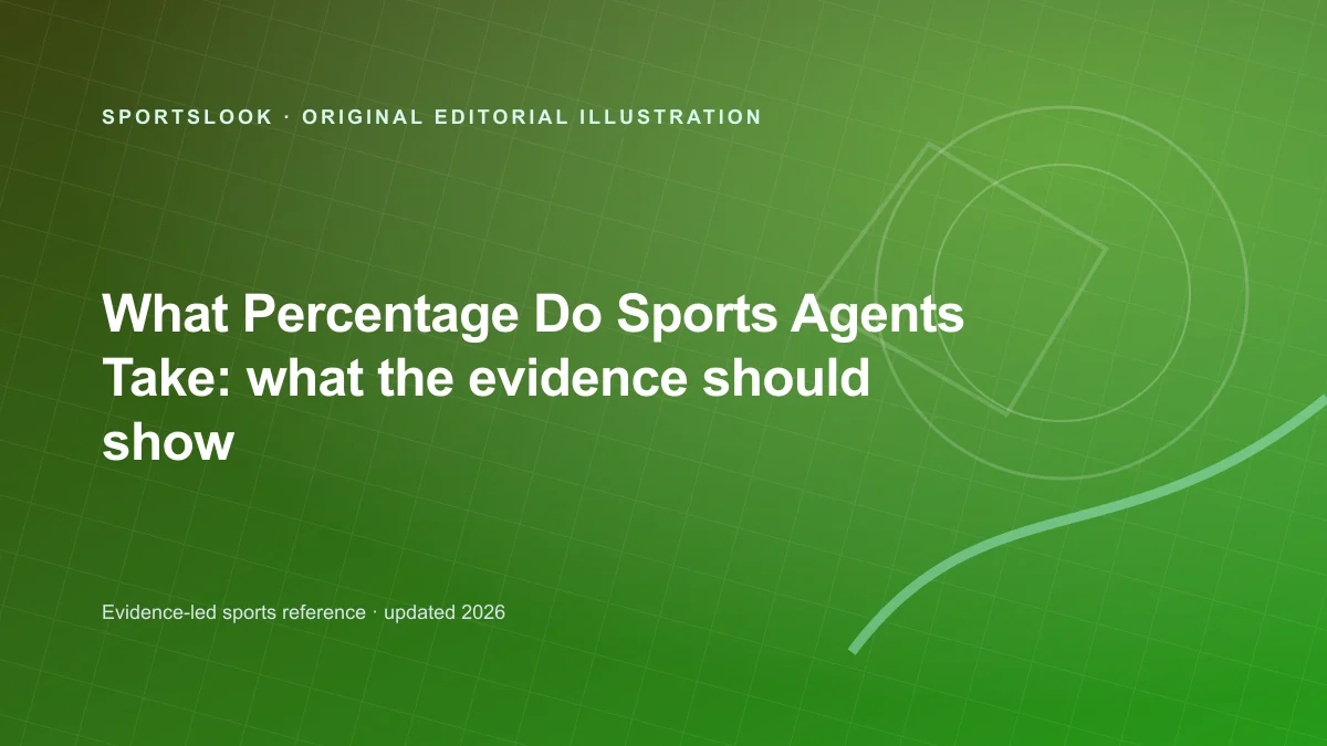 Original editorial illustration for What Percentage Do Sports Agents Take? A contract-first guide